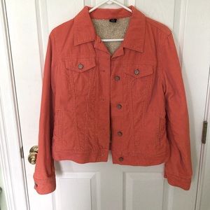 Gap Orange Corduroy Jacket Size Medium